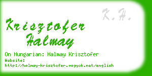 krisztofer halmay business card